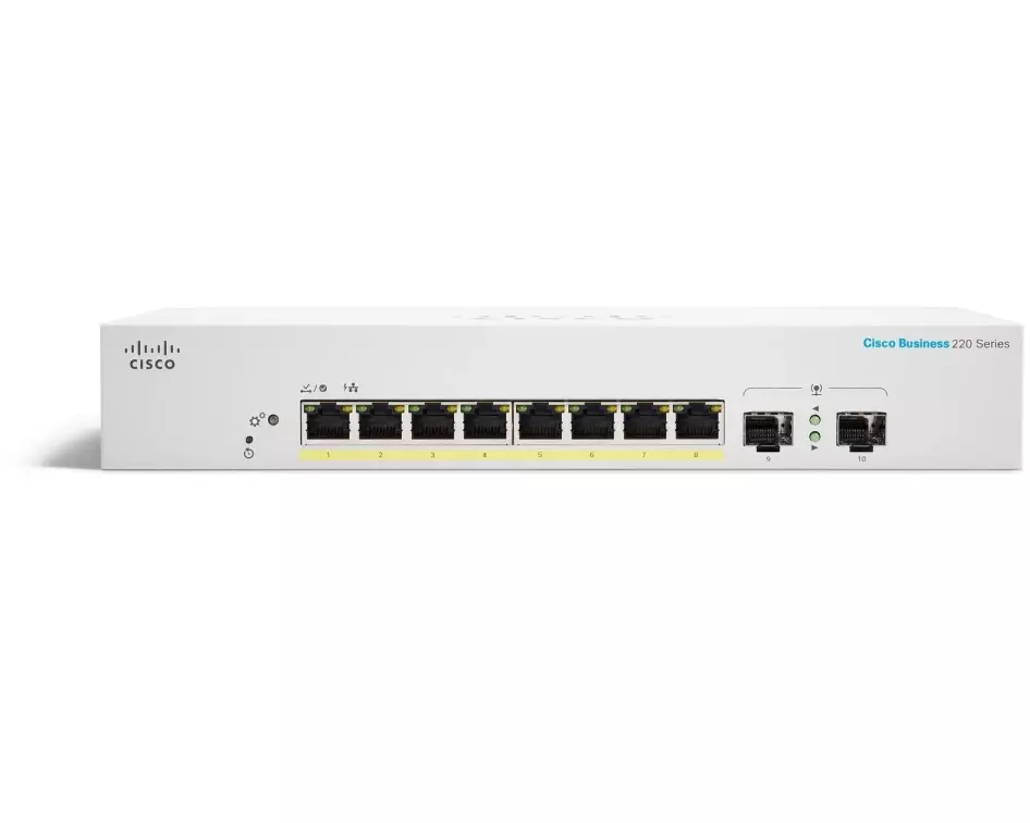 Cisco PoE+ Switch CBS220-8P-E-2G 10 Port