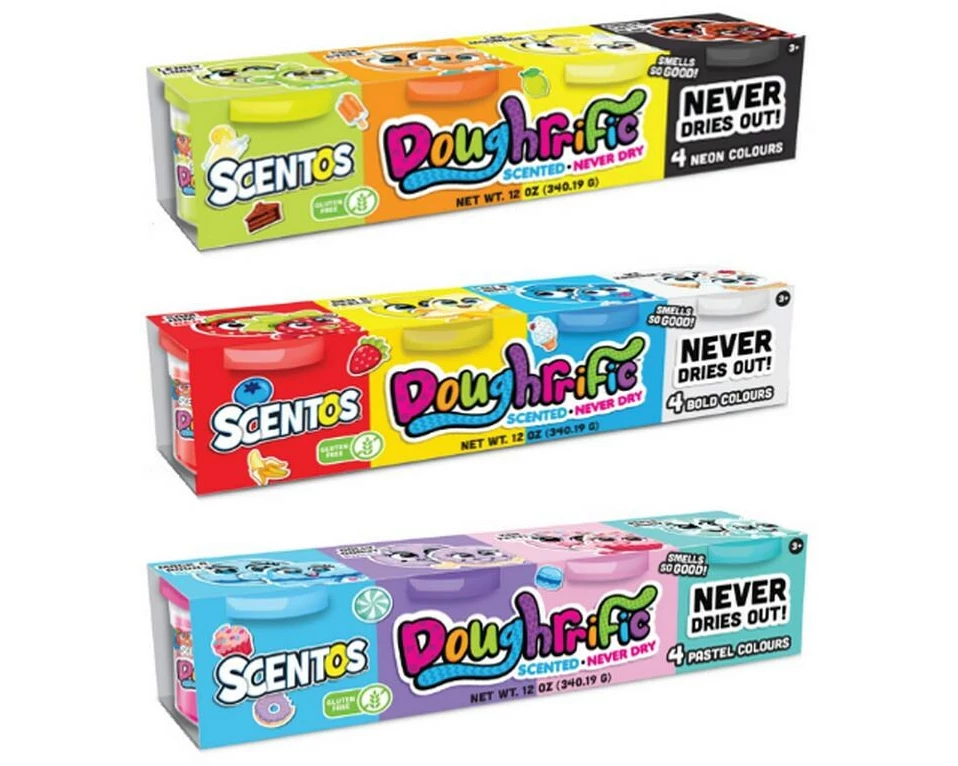 Sombo Knetmasse SCENTOS Duftknete 4tlg., Assortiert