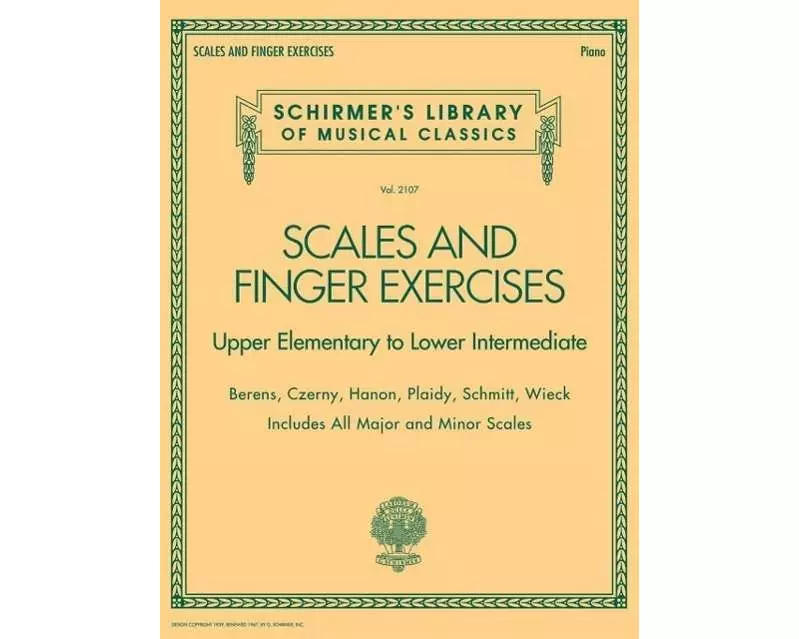 Scales and Finger Exercises: Schirmer Library of Classic Vol. 2107 Finger Exercise Book with Piano Scales Chords and Arpeggios