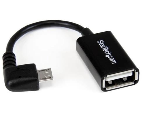 StarTech.com 5in Right Angle Micro USB to USB OTG Host Adapter M/F
