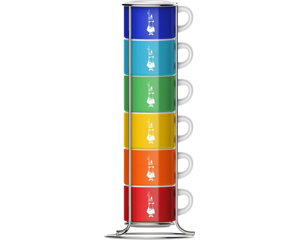 Bialetti Espressotasse Color 65 ml, 6 Stück, Mehrfarbig