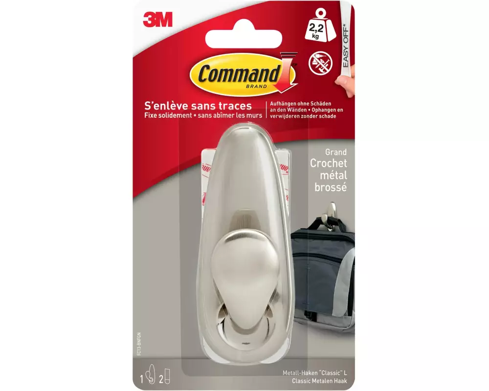 Command Wandhaken Forever Classic L Silber