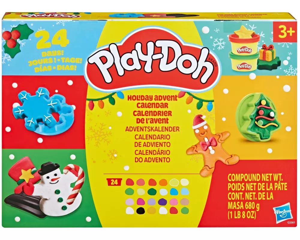 Play-Doh Adventskalender 2026 24 Dosen Knete, Förmchen