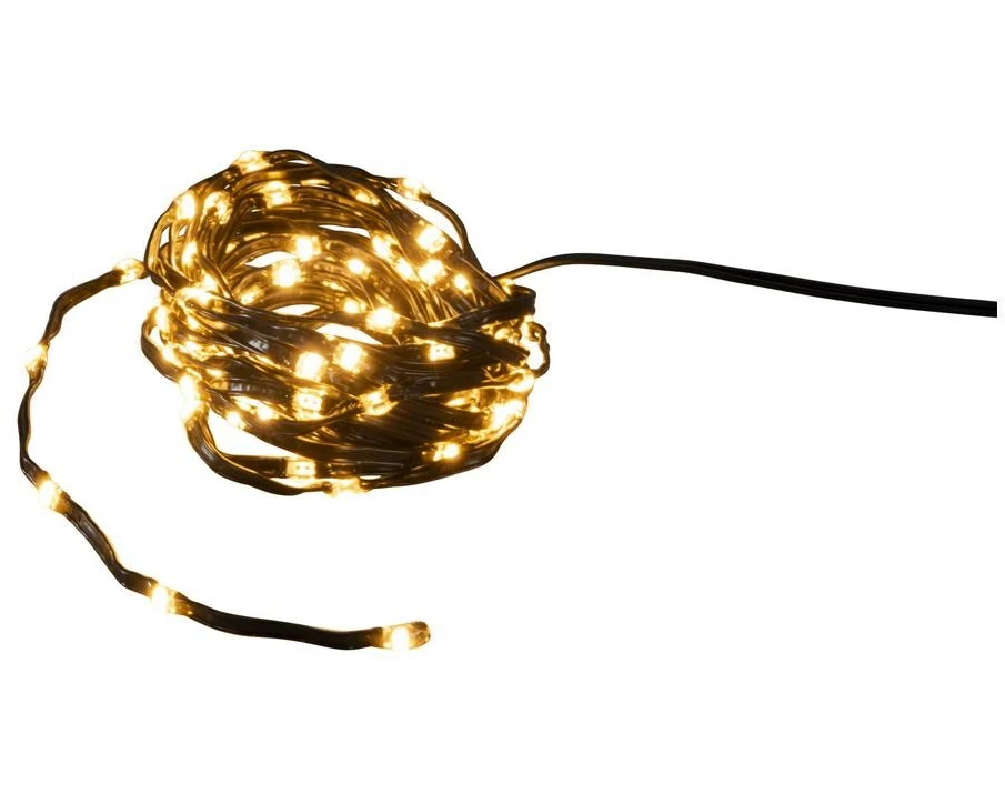 Konstsmide Micro LED Lichterkette Shine 100 bernsteinfarbene LEDs