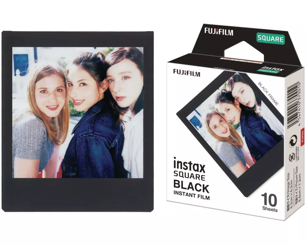 Fujifilm Instax Square 10 Blatt, schwarz