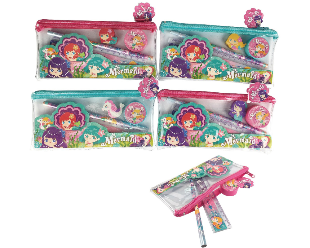 ROOST Schreibset 4 ass. MDST-002 Meerjungfrau 190x90mm