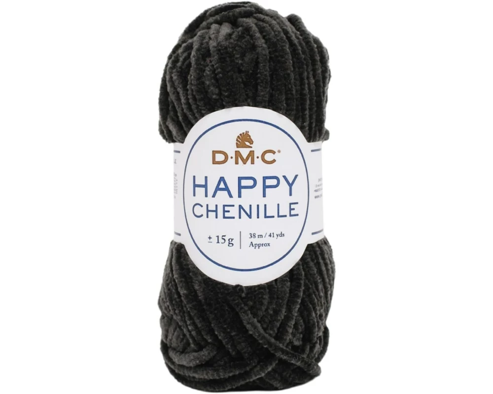 DMC Wolle Happy Chenille Schwarz, 38 m