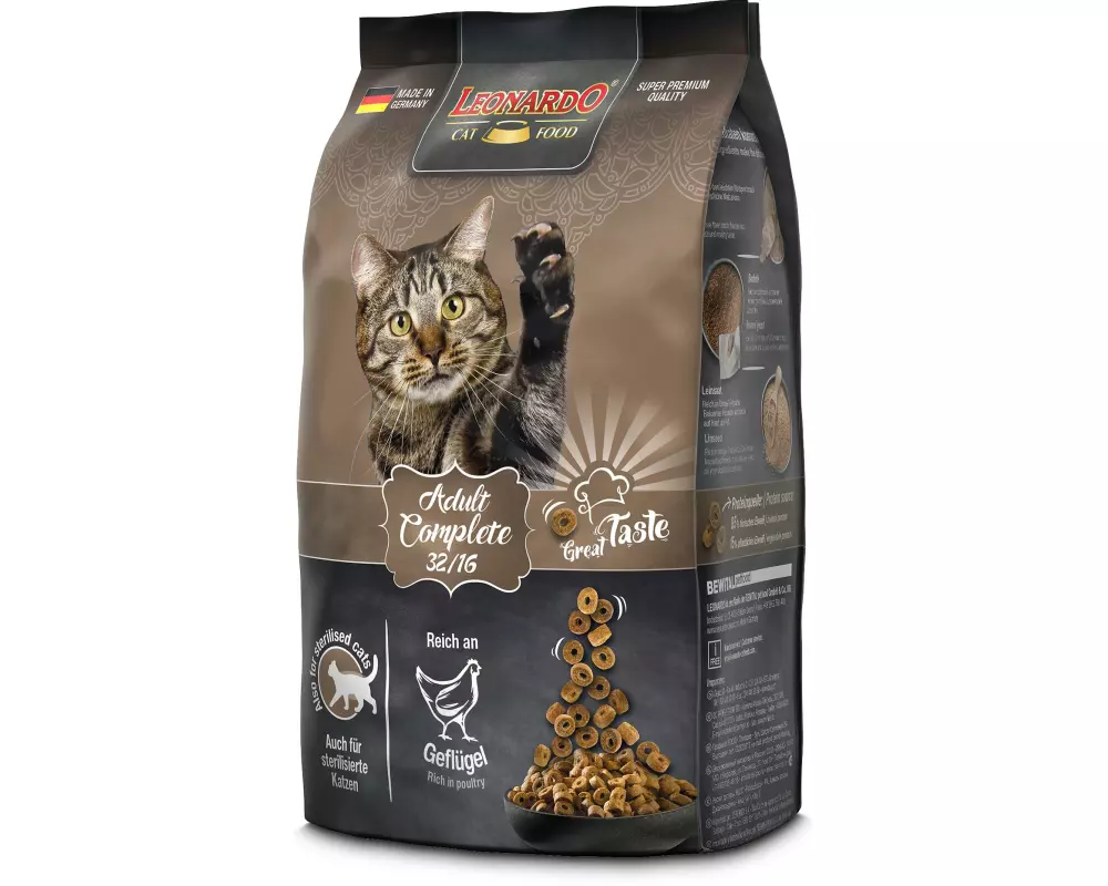 Leonardo Cat Food Trockenfutter Adult Complete 32/16, 300 g