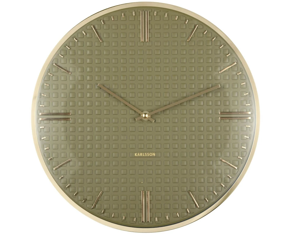 KARLSSON Wanduhr Riqueza 35 cm, Luxus grün