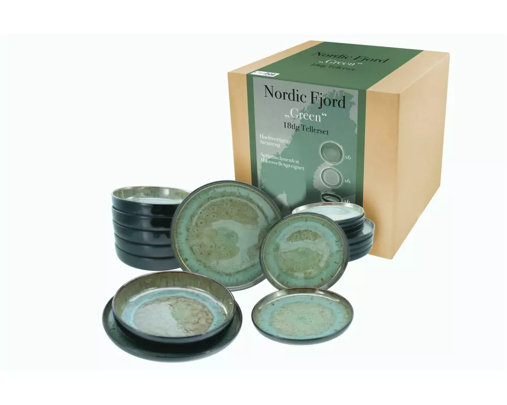 creaTable Teller-Set Grün/Schwarz