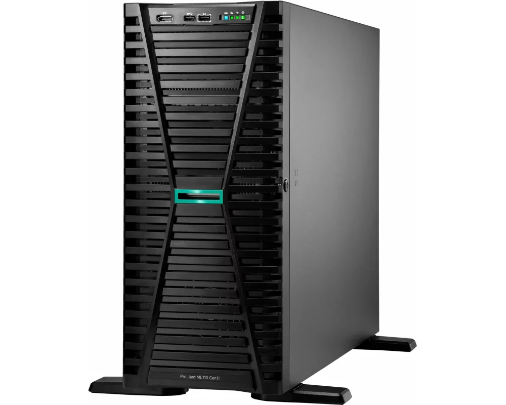 HPEProLiantML110Gen11, 1x4514Y, 2.0 GHz, 16 Core, 2x32GB RDIMM 2R 5600 MT/s, 8xSFF, 2x480GB SATA RI SSD, 2xPS 1000W, MR408i-o/4GB