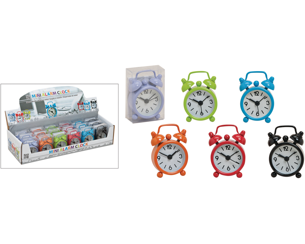 ROOST Wecker farbig Metall 10010465 6 ass.