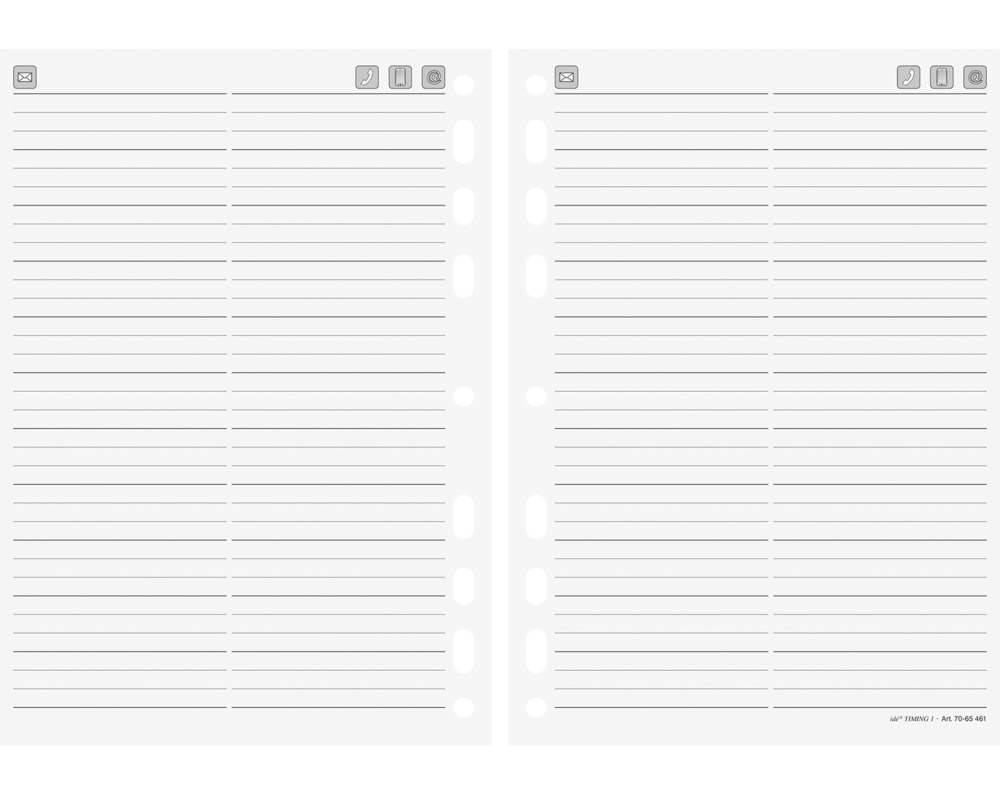 RIDOIDE Timing 2 Adressregister 7066461.26 32 Blatt 9.3x17.2cm