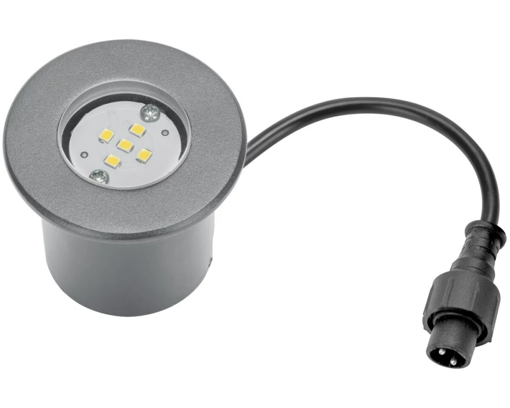 Schönenberger Bodeneinbauspot 60 mm, 1W, 3000 K, Anthrazit