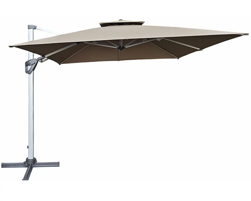 CONTINI De Luxe Roma Ampelschirm 3x3m taupe mit Kippfunktion