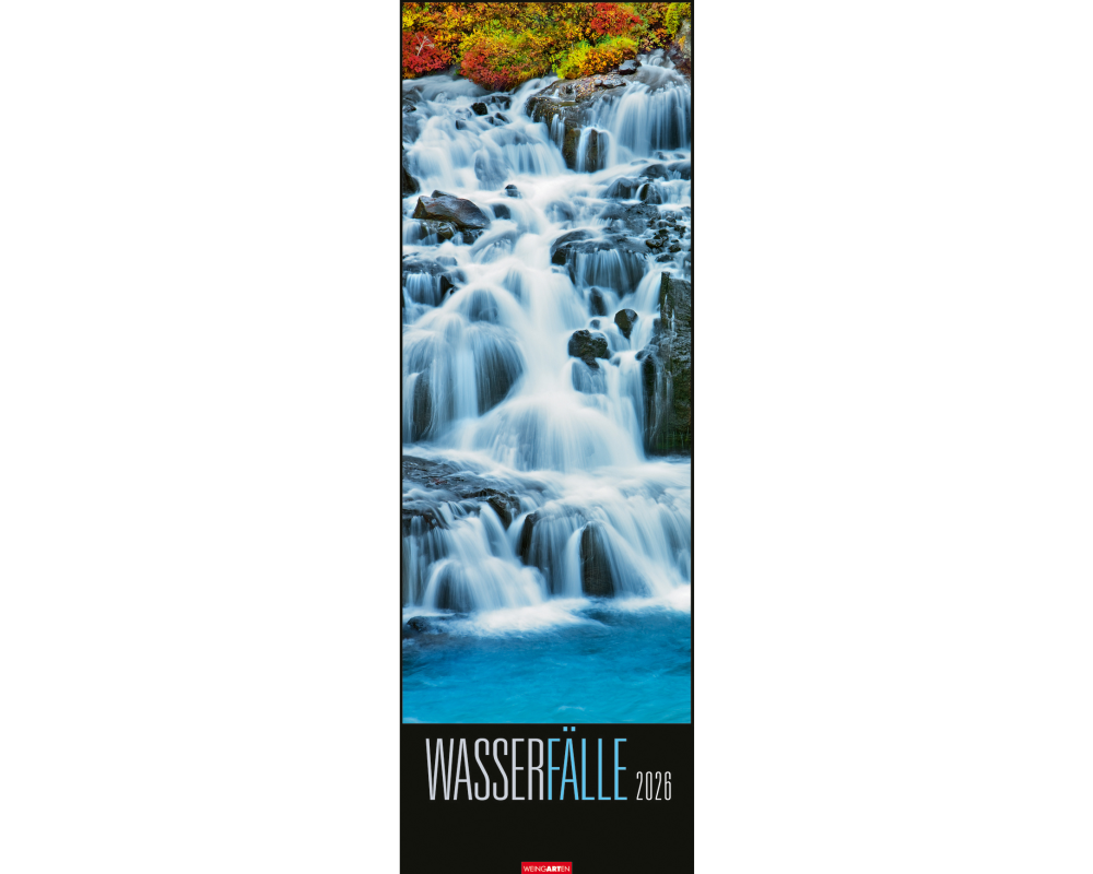 WEINGARTEN Bildkalender 2026 2951800+26 Wasserfälle DE 34x98cm