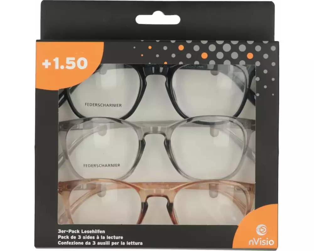 Trisa Accessoires Lesebrille 3er Set +1,5