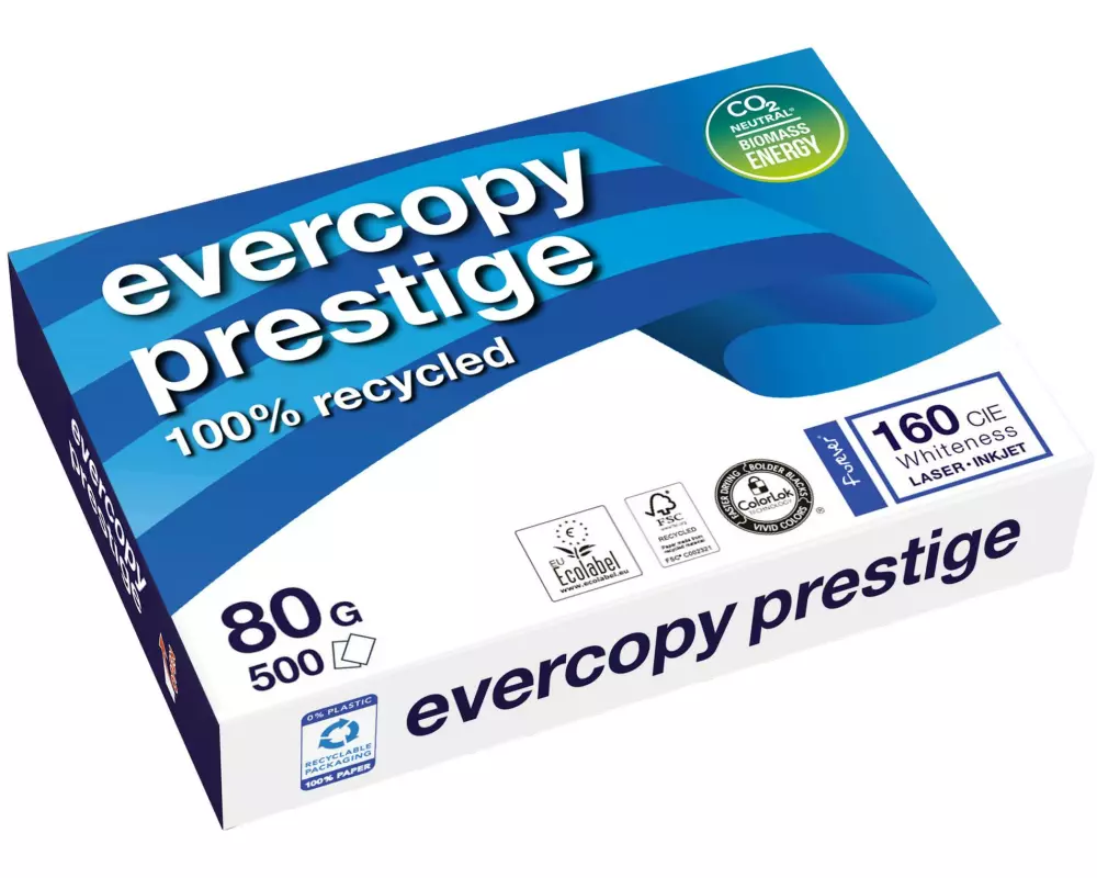 Evercopy Kopierpapier A4, Weiss, 80 g/m²,2500
