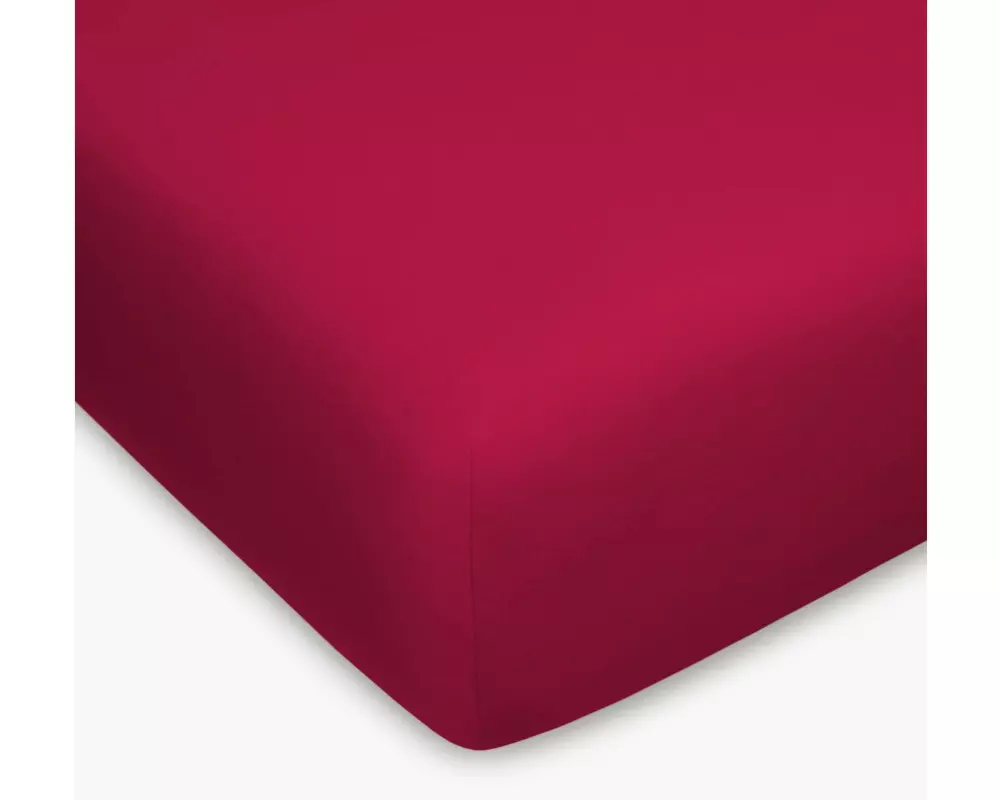 Home Fashion Fixleintuch Jersey Bordeaux, 180-200 x 200 cm