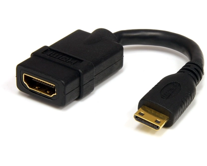 StarTech.com 5in Mini HDMI to HDMI Adapter, 4K High Speed HDMI Adapter, 4K 30Hz Ultra HD High Speed HDMI Adapter, UHD Mini HDMI Adapter 4K