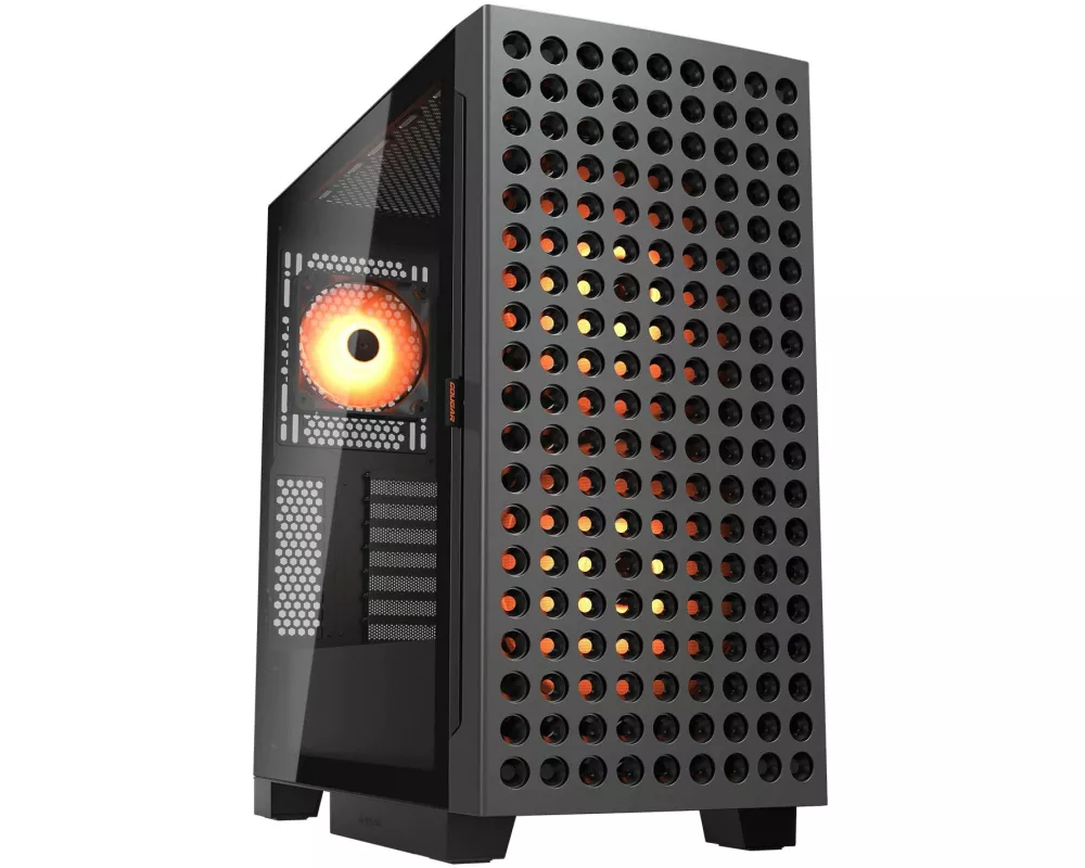 Cougar Airface Eco ARGB Midi-Tower, Schwarz, mit ARGB-Lüftern