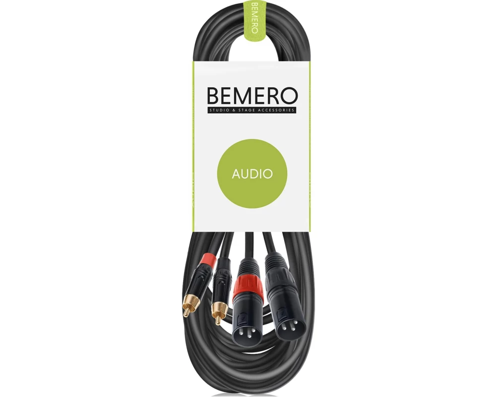 Bemero Audio-Verbindungskabel BAC2545-1000BK Schwarz