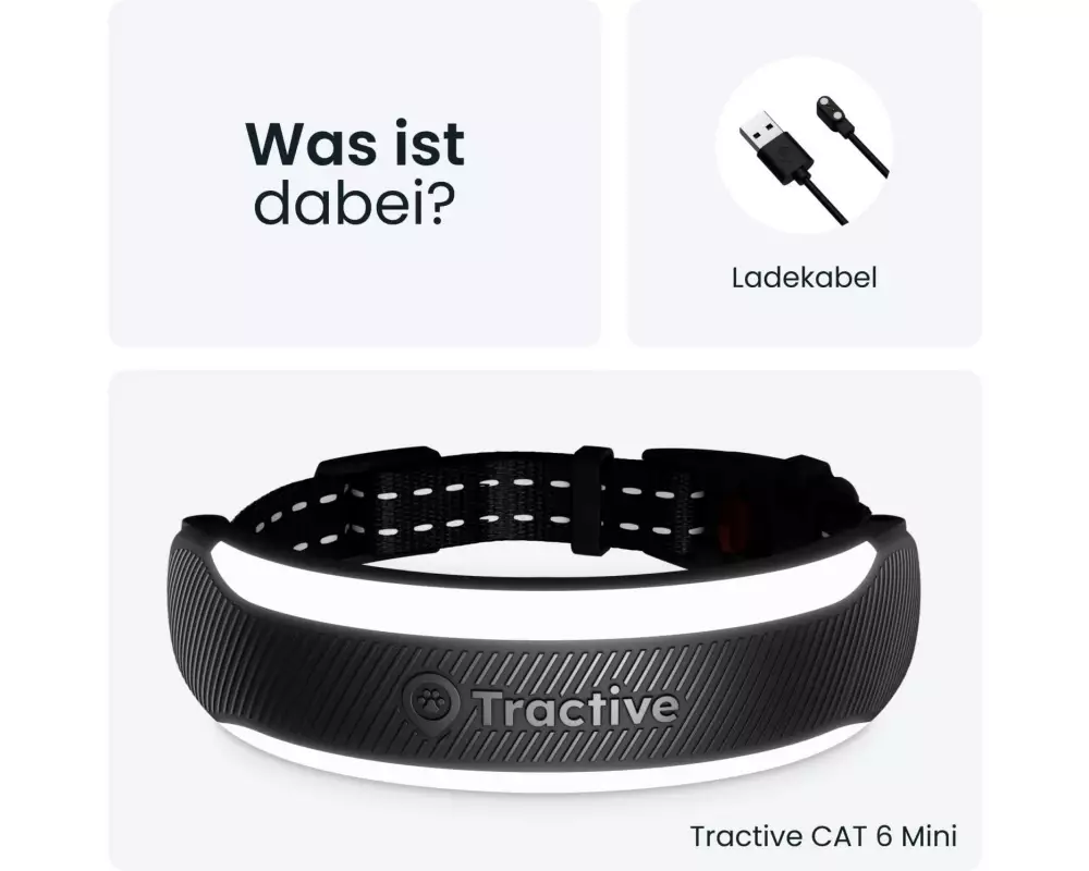 tractive Tractive CAT 6 mini – black 3-8 kg