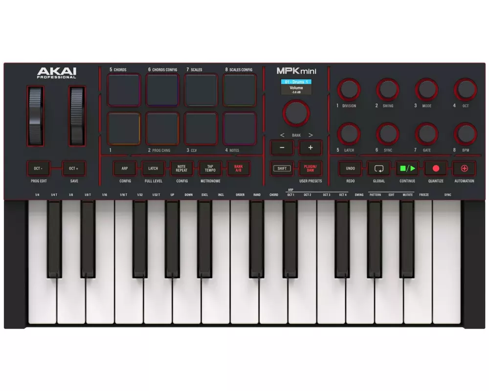 Akai Keyboard Controller MPK Mini IV Schwarz