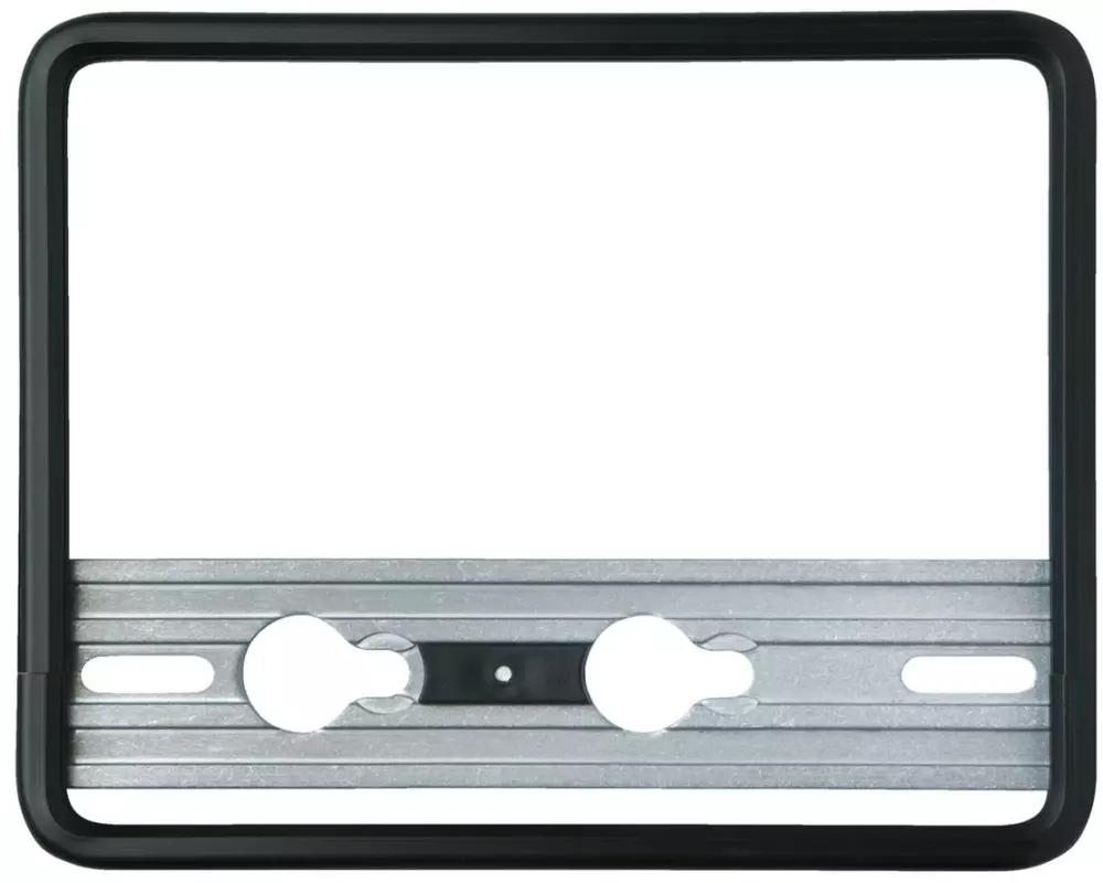 Quick-fix Nummernrahmen Motorrad Schwarz 18 x 14 cm