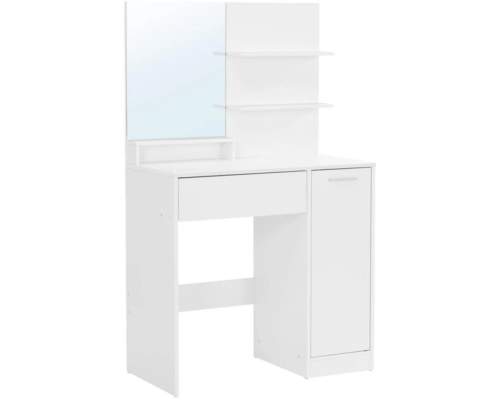 VASAGLE Schminktisch 80 x 40 x 132 cm, Weiss