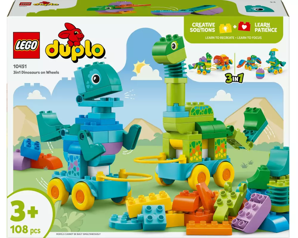 LEGO® DUPLO® Dinos auf Rädern 3-in-1-Set 10451