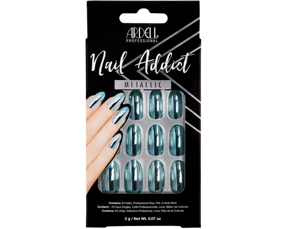 Ardell Nail Addict Blue Metallic 24 Stück