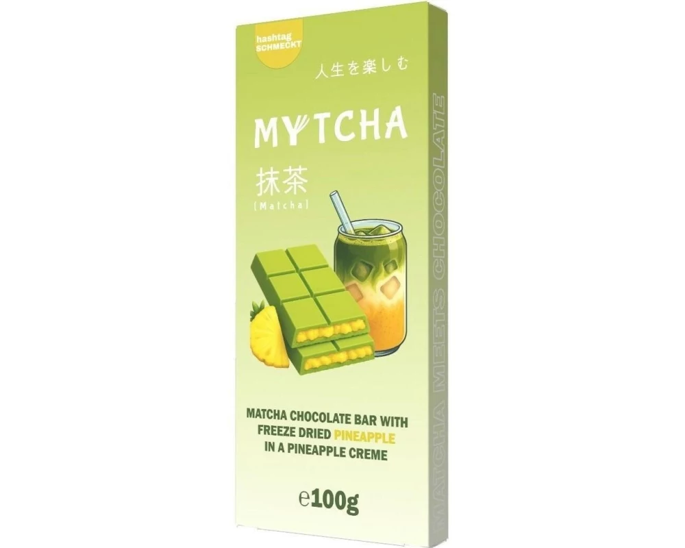 hashtag SCHMECKT Mytcha Matcha-Schokolade Pineapple, 100 g
