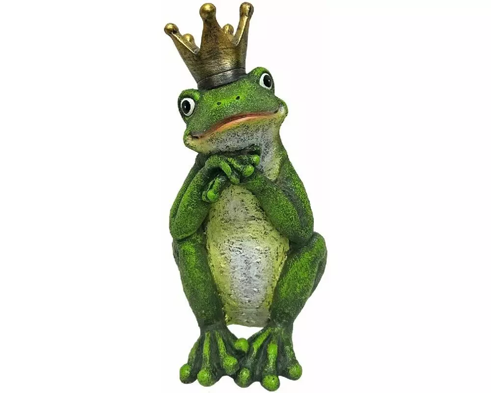 Dameco Dekofigur Froschkönig sitzend 11 x 13 x 24 cm