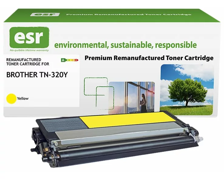 ESR Toner cartridge compatible with Brother TN-320Y yellow remanufactured 1.500 pages