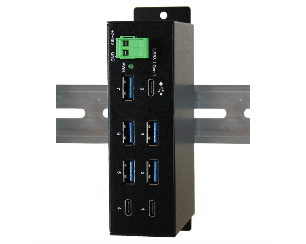 EXSYS EX-1196HMS 7 Port USB 3.2 Gen1 HUB C-Buchse, 15KV ESD Surge Protection