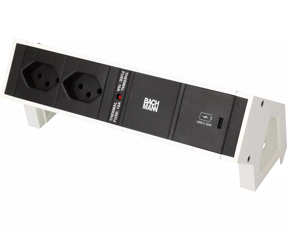 Bachmann Tischsteckdosenleiste DESK 2, 2x T13, 1x USB C