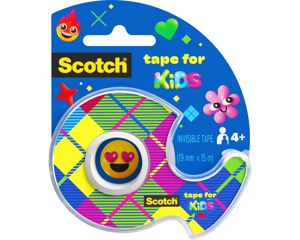 SCOTCH Klebeband Kids 19mmx15m KT-1915-D transparent, mit Dispenser