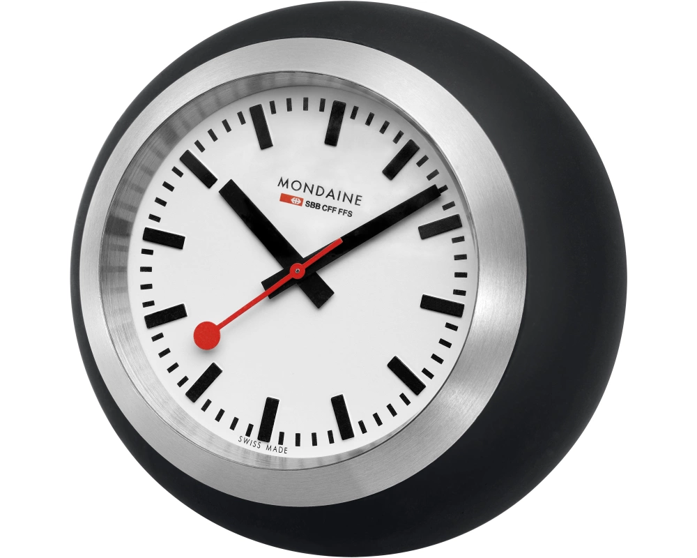 MONDAINE Tischuhr Globe 60mm A66030335 schwarz