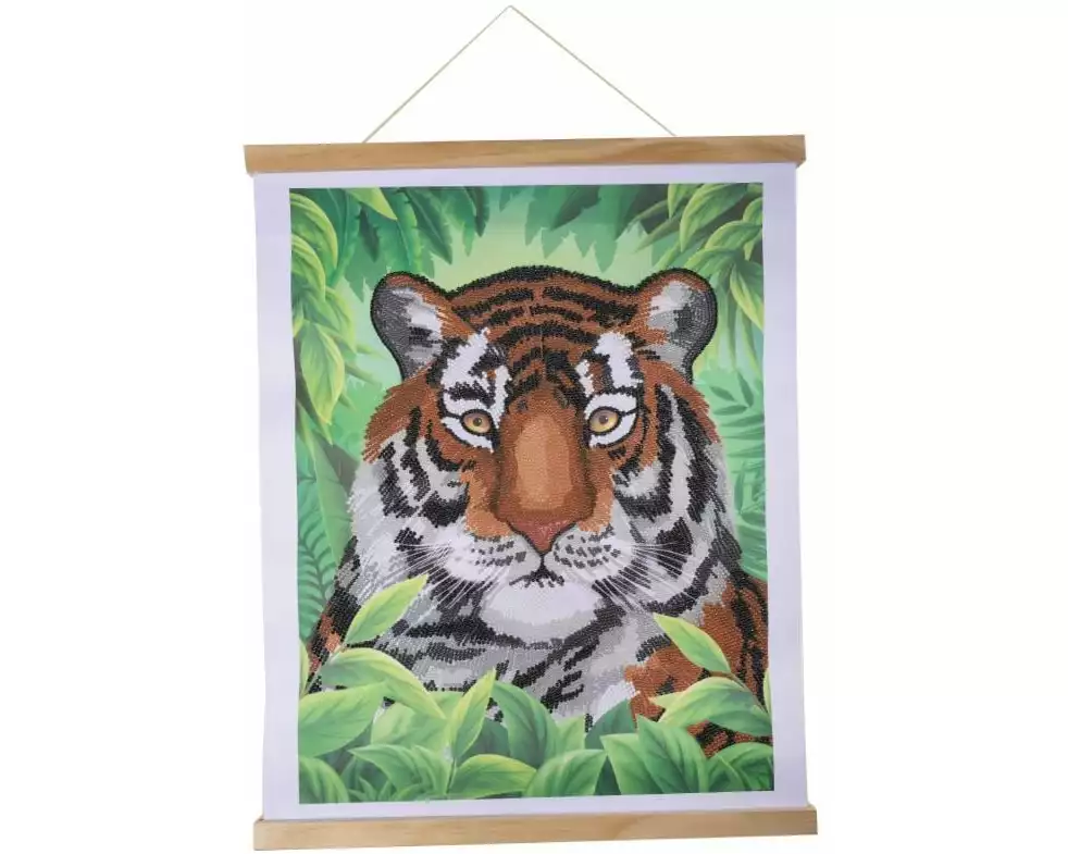 CRAFT Buddy Bastelset Crystal Art Scroll Königlicher Tiger
