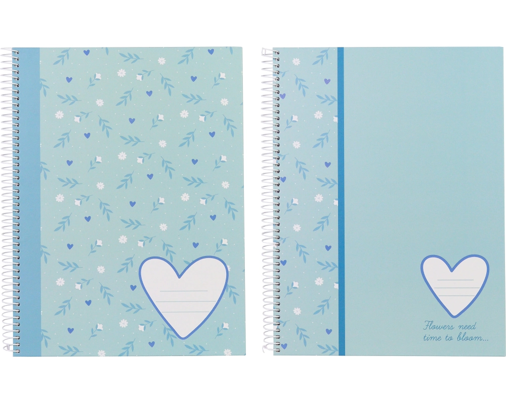 ANCOR Spiralbuch Hardcover A5 117844 B'LOG SWEET BLUE,kariert 80B.