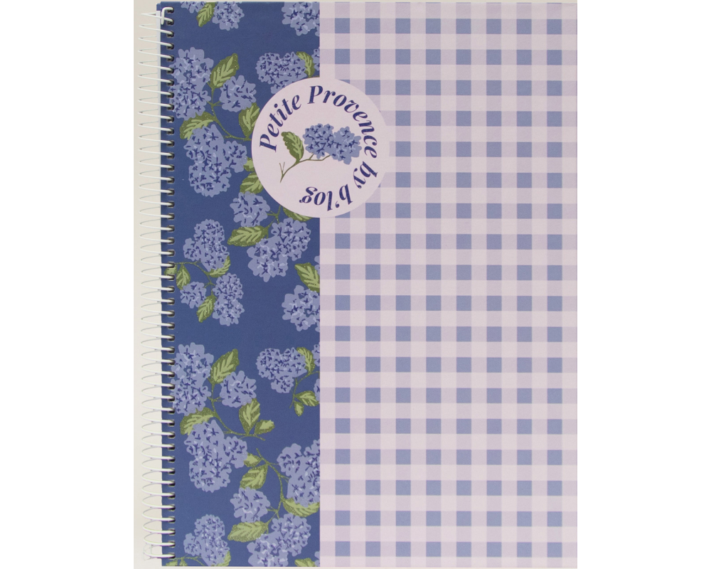 ANCOR Spiralbuch Hardcover A5 130508 Provence Flowr, kariert 80 Bl.