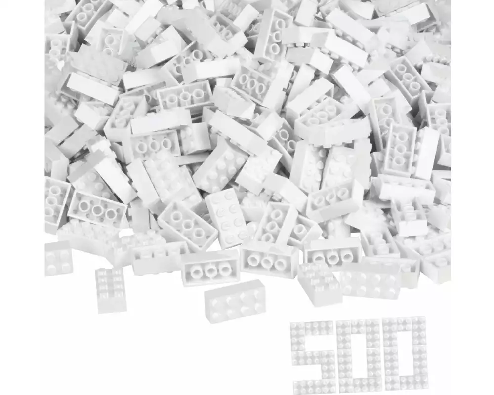 BLOX Bausteine 500 weisse 8er Steine lose