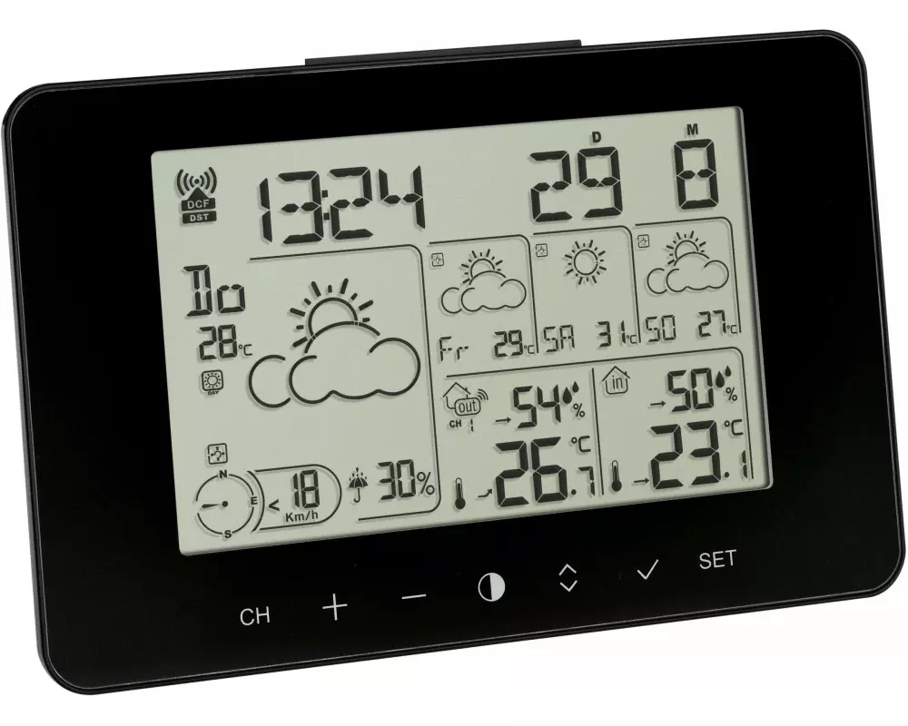 TFA Dostmann Wetterstation Meteotime Primo Schwarz