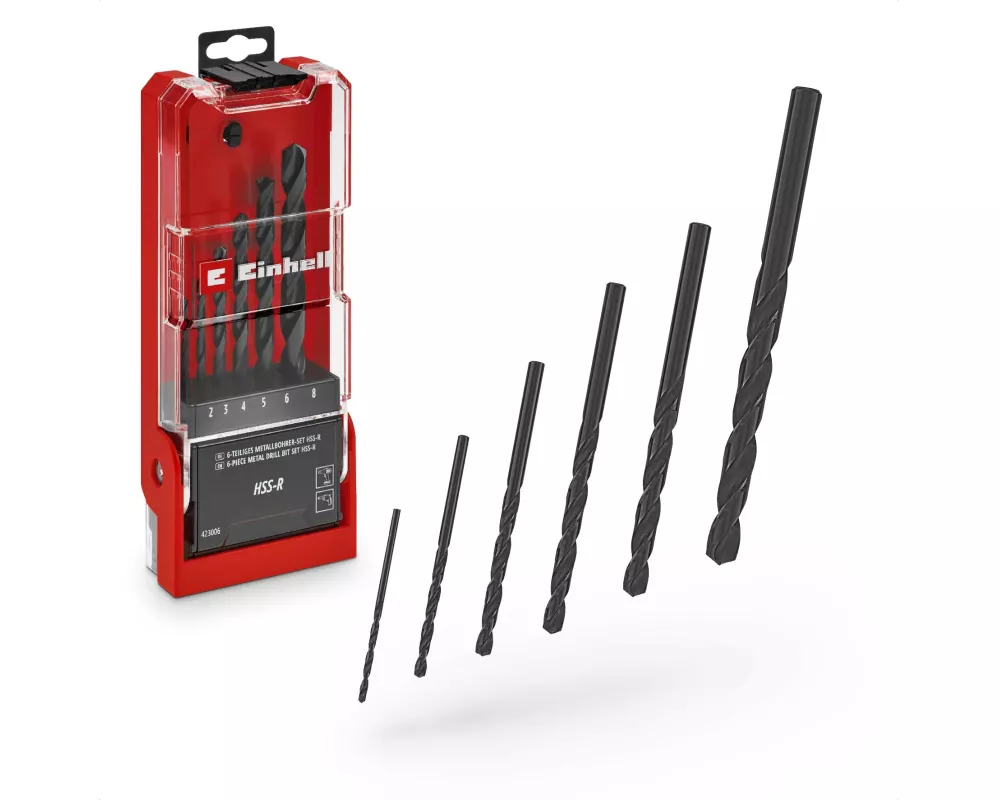 Einhell Metallbohrer-Set HSS-R 6tlg LS