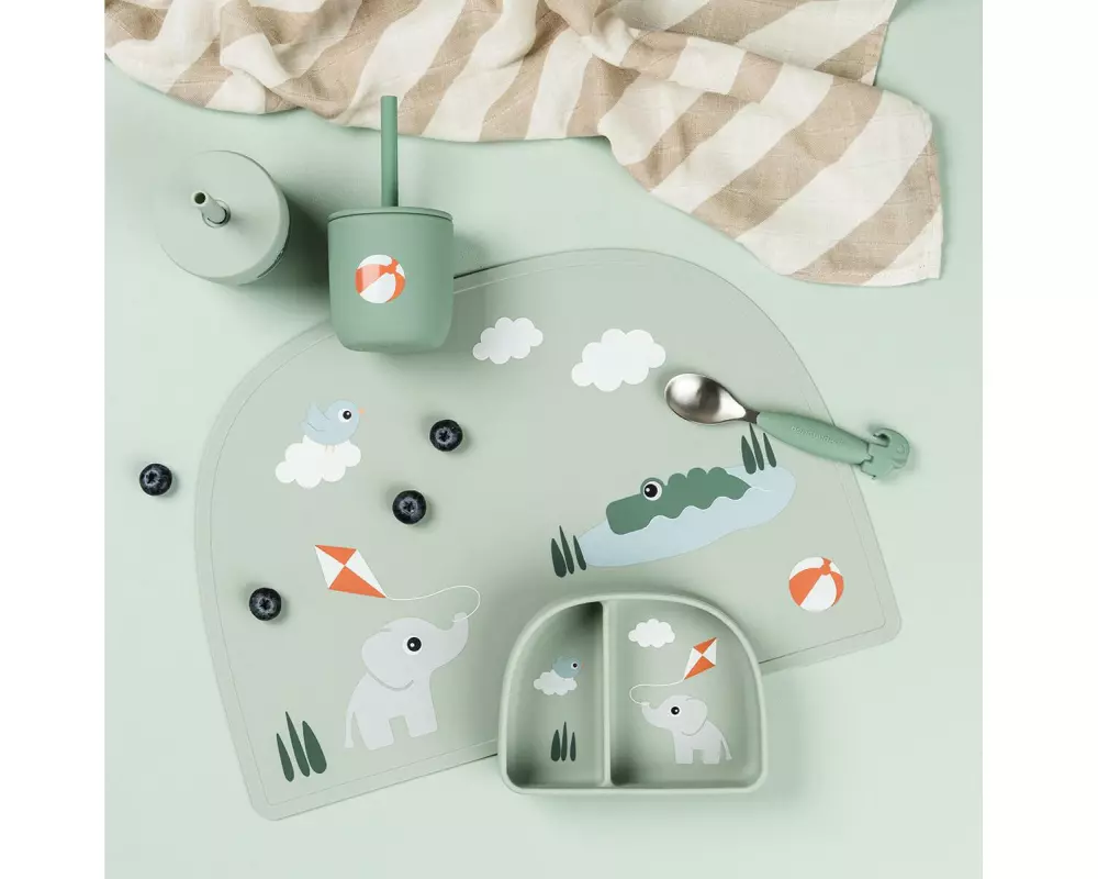 done by deer Kindertrinkbecher Silikon Playground 2er Set Grün