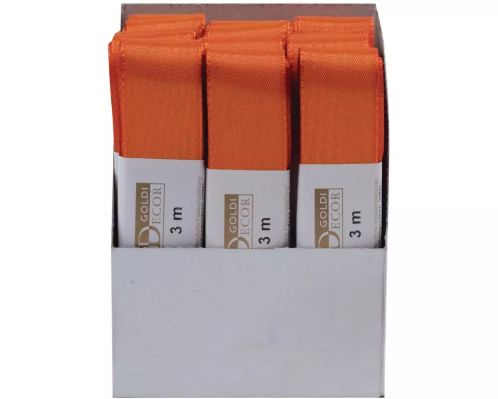 GOLDINA Textilband 25 mm x 3 m, Mandarin, 1 Stück