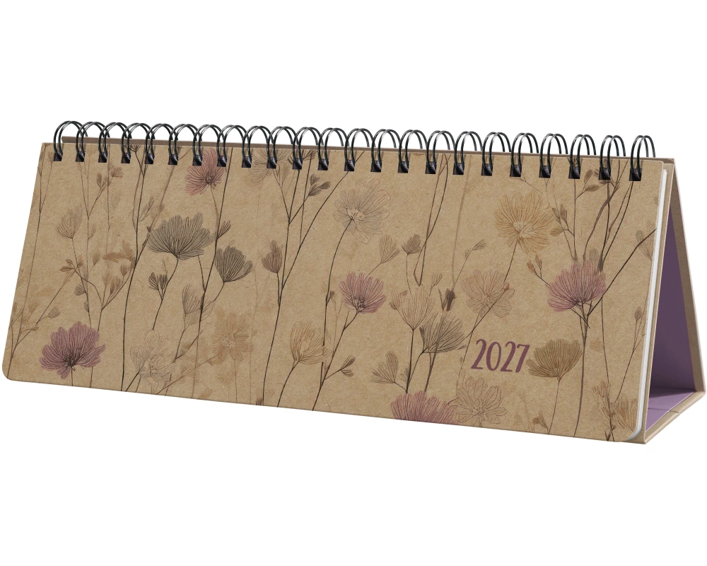 JOLIE Tischkalender Pure 2027 7J900 1W/2S romantic flow. 30x15.4cm