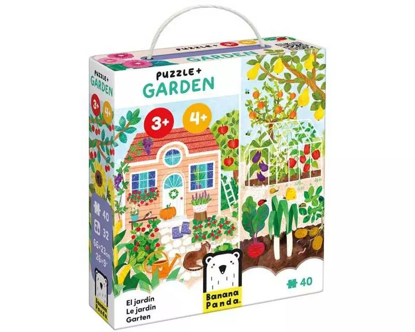 Banana Panda Puzzle + Garten Garten Puzzle Pappe 40 Teile