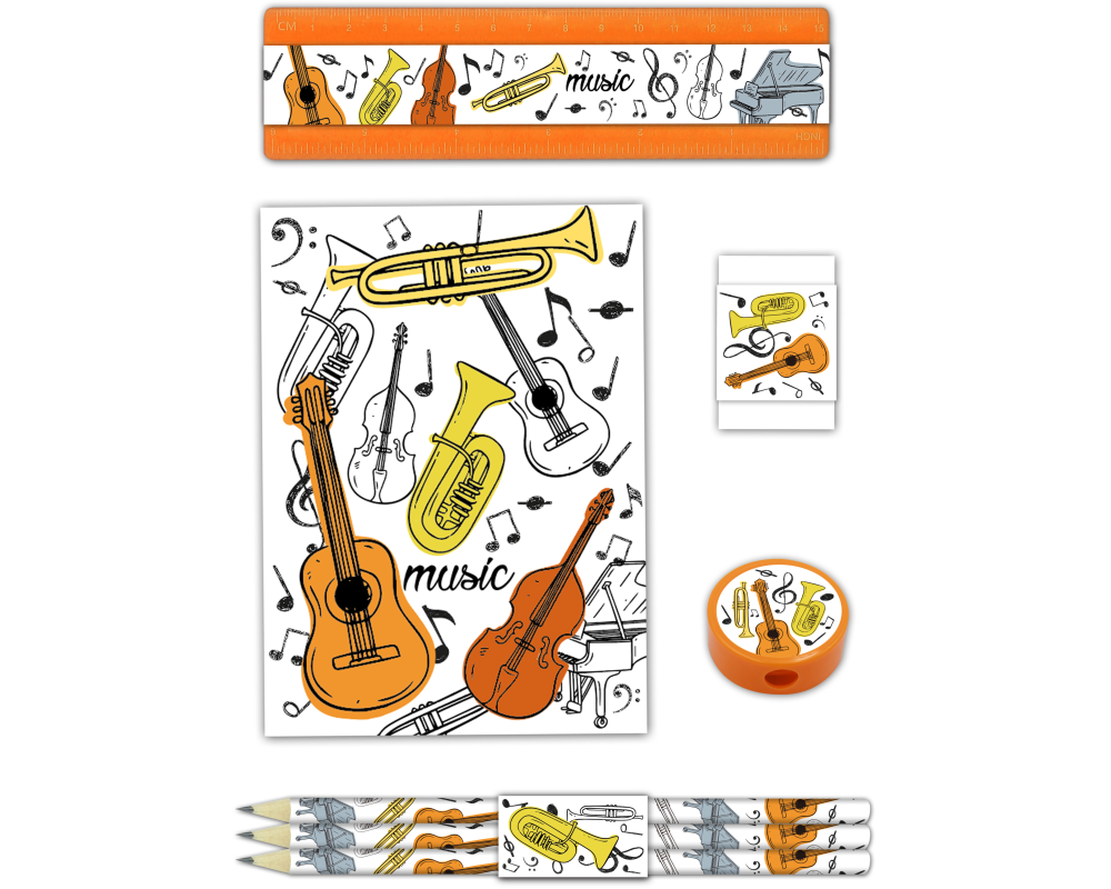 ROOST Schlamper-Etui 404561 Musik, 7-teilig